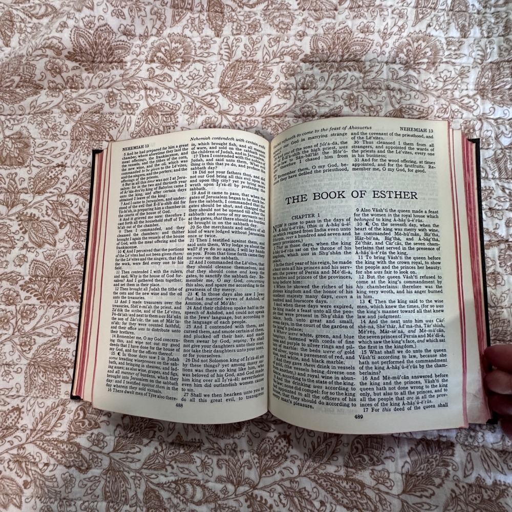 Holy Bible King James Version KJV American Bible Society 1963 Black Hardcover - Picture 7 of 11